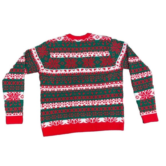 33 Degrees Sweater Women's XL Christmas Green White Llama - Picture 2 of 13